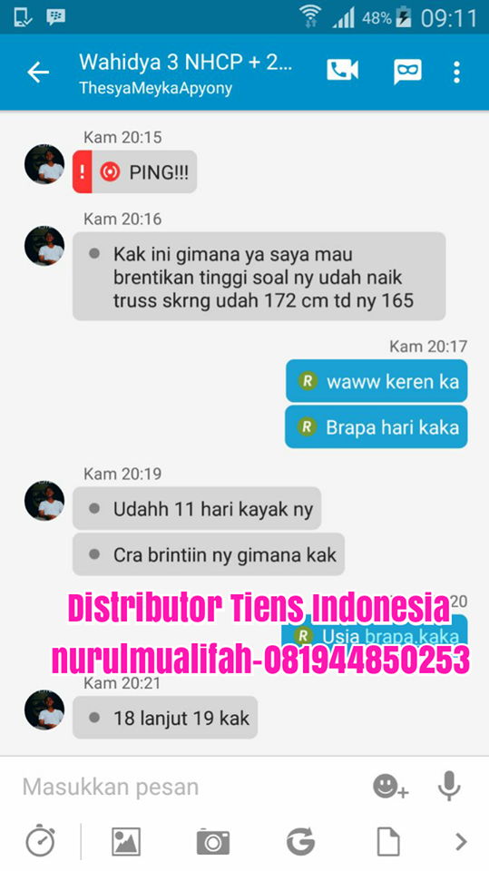 TESTIMONI PENINGGI BADAN TIENS