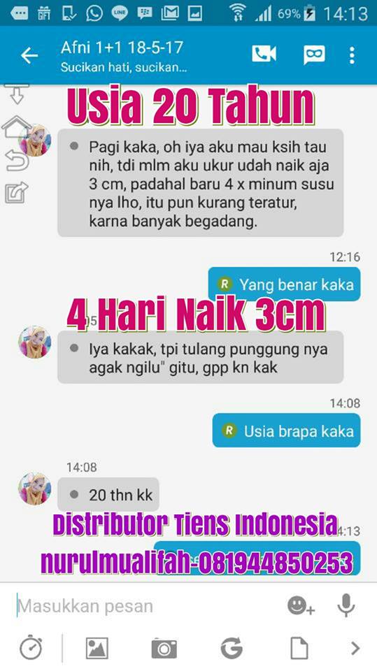 kesaksian pengguna tiens peninggi badan