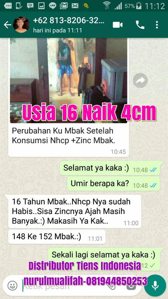 testimoni pengguna tiens peninggi badan