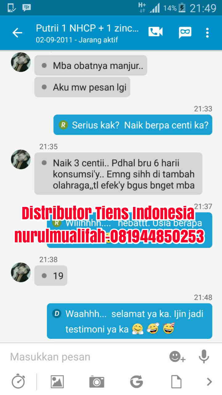 tiens peninggi badan kesaksian