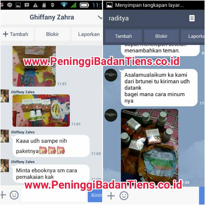 reaksi obat peninggi badan tiens