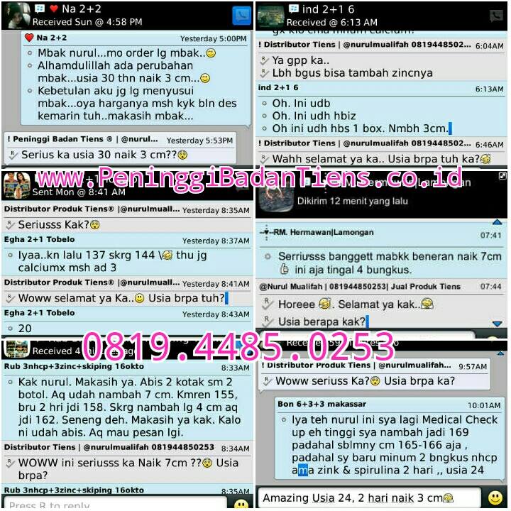 Testimoni PEninggi Badan Tiens