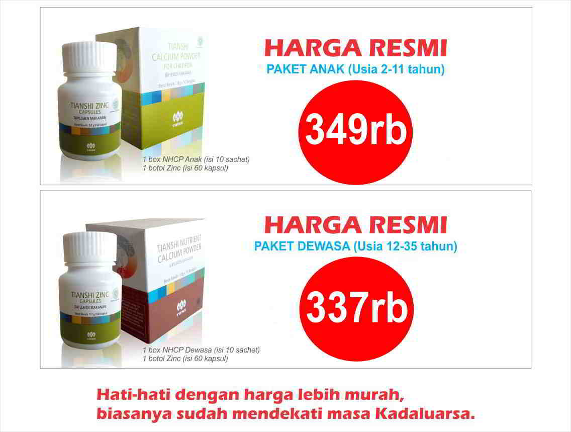 Harga Peninggi Badan Tiens