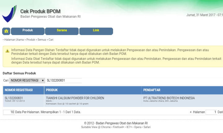 NOMOR BPOM NHCP ANAK