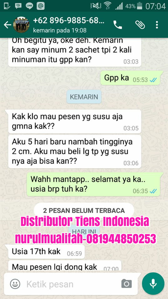 testimoni peninggi badan tiens USIA 17