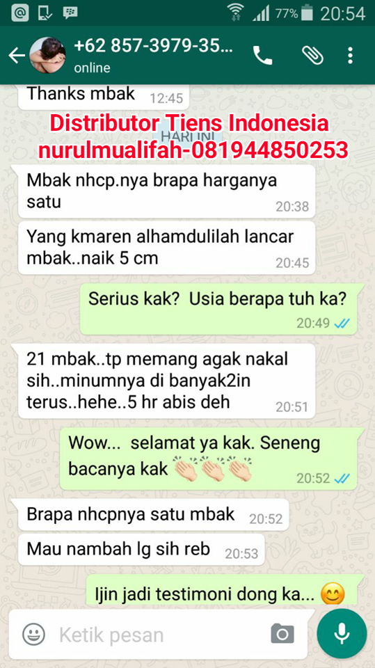 testimoni peninggi badan tiens USIA 21