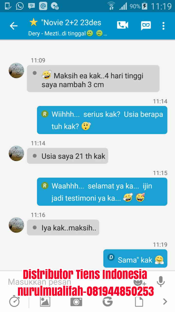 testimoni peninggi badan tiens USIA 21