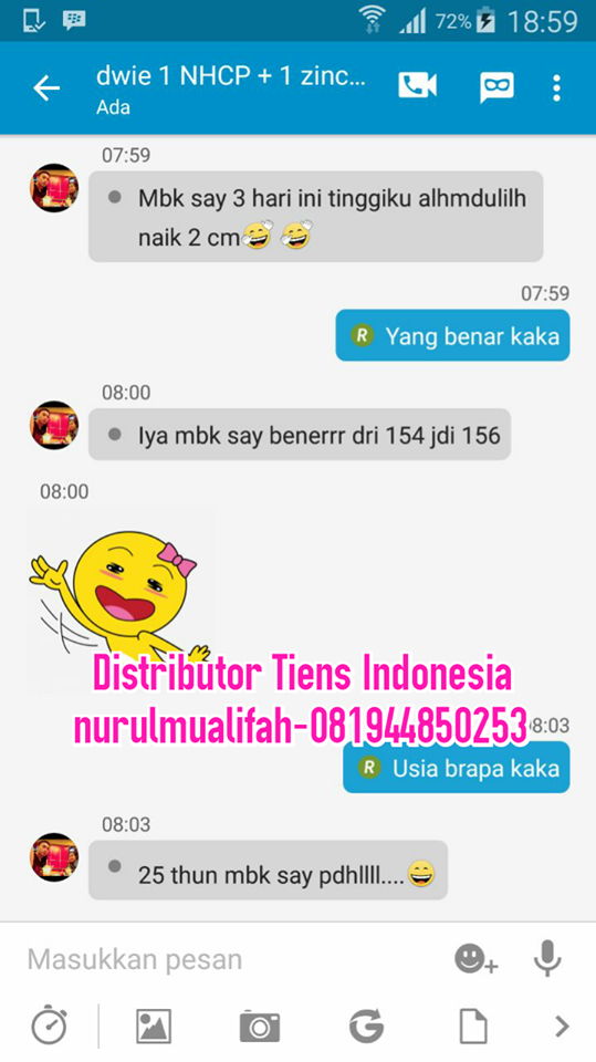 testimoni peninggi badan tiens USIA 25