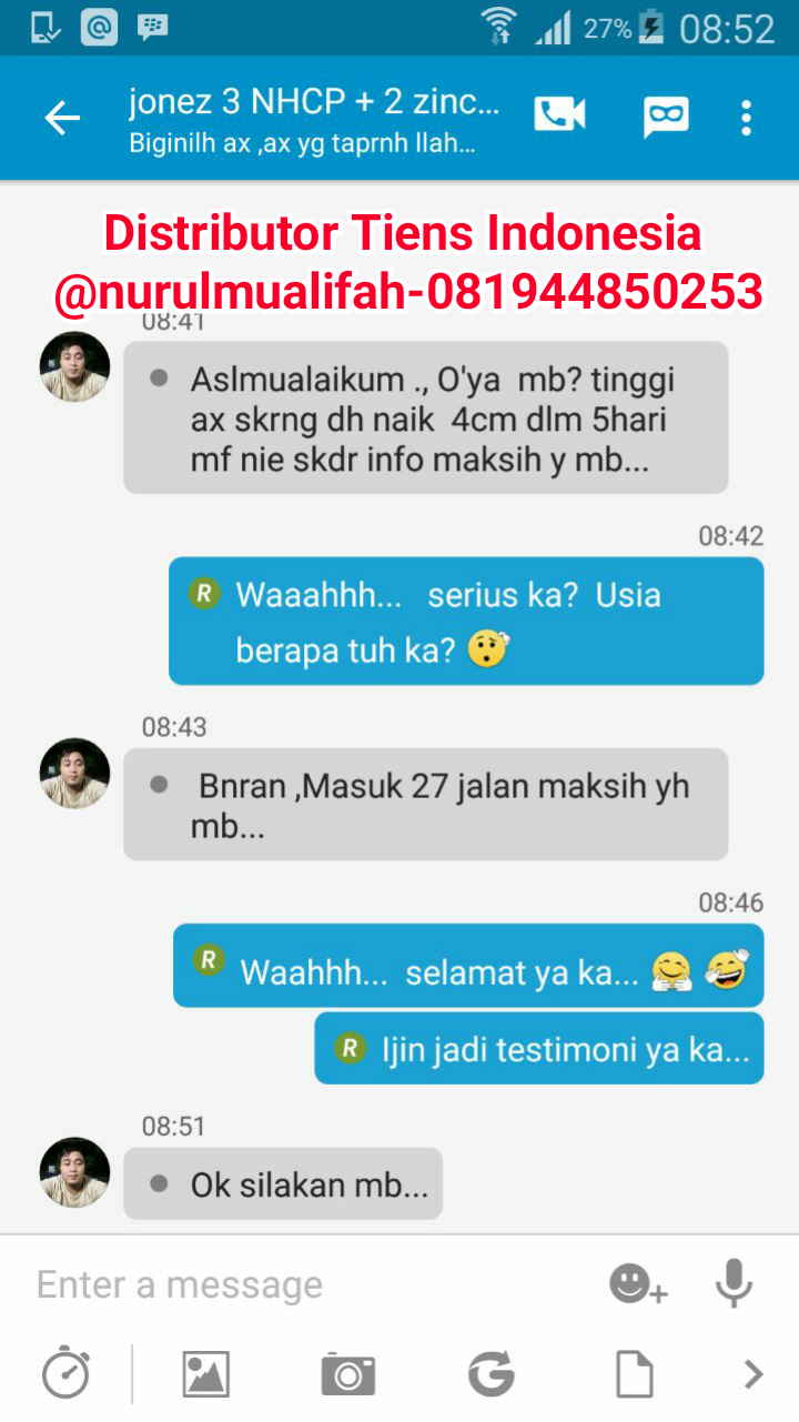 testimoni peninggi badan tiens USIA 27