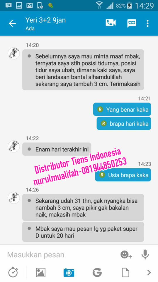 testimoni peninggi badan tiens USIA 31