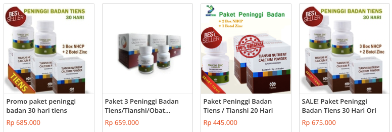 penipuan peninggi badan tiens