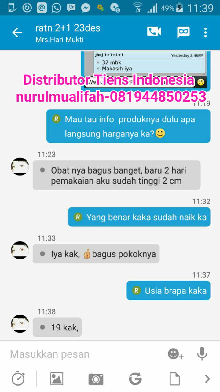 Toko Jual Obat Peninggi Badan Tiens di Surabaya Harga Termurah