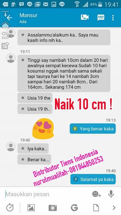 Harga Asli Paket Peninggi Badan Tiens (NHCP+Zinc)