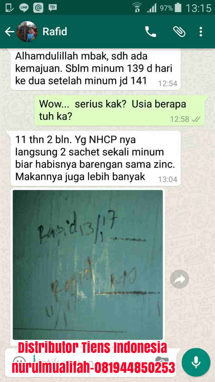 Harga Asli Paket Peninggi Badan Tiens (NHCP+Zinc) Terbaru dan Termurah