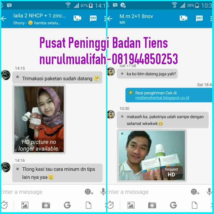 Harga 1 Paket Obat Peninggi Badan Tiens (NHCP dan Zinc) 10 Hari Termurah