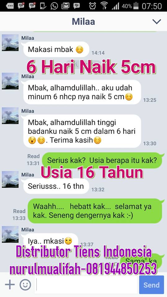 Harga Peninggi Badan Tiens