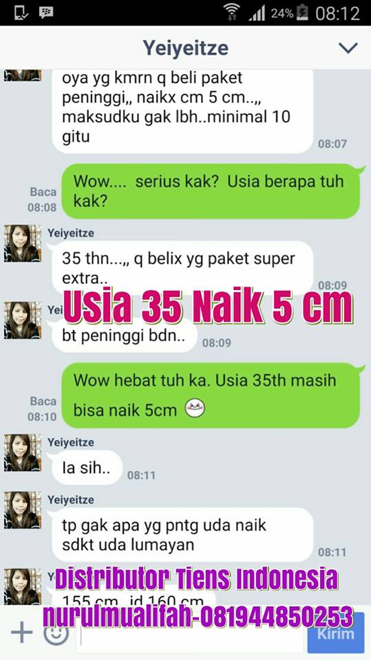 Harga Peninggi Badan Tiens