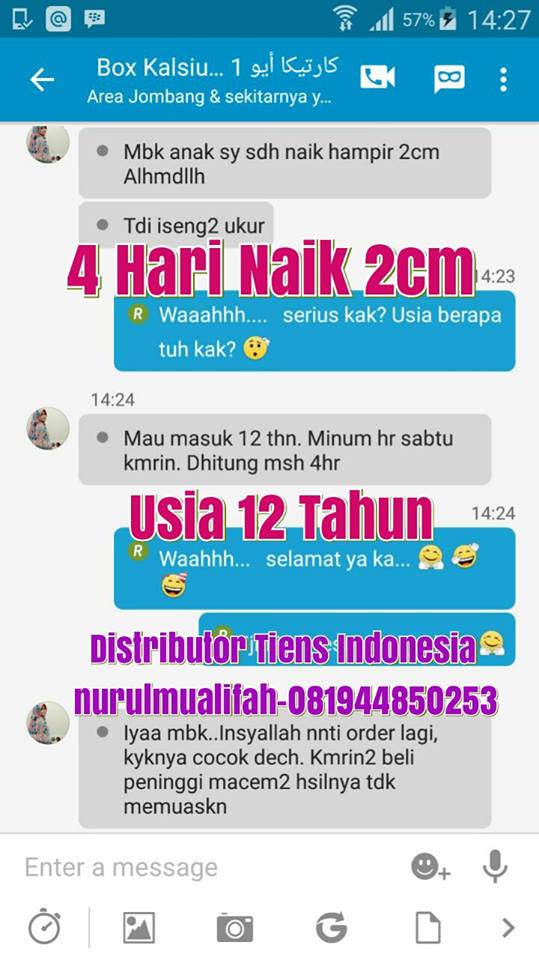 Testimoni Dari Minum Peninggi Badan Tiens