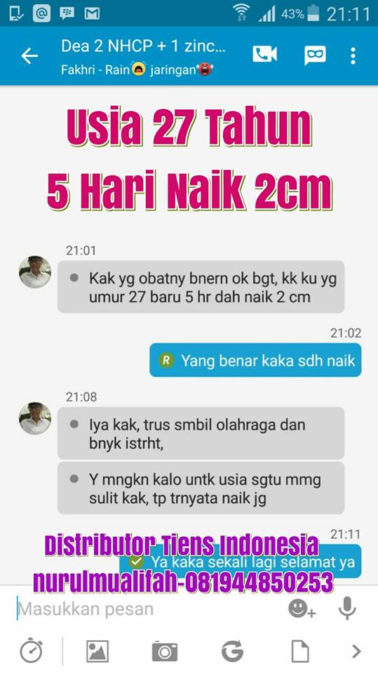 Jual Obat Peninggi Badan Tiens NHCP di Purwakarta