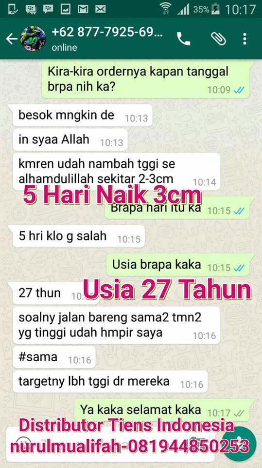 Paket Tiens Untuk Menambah Tinggi Badan