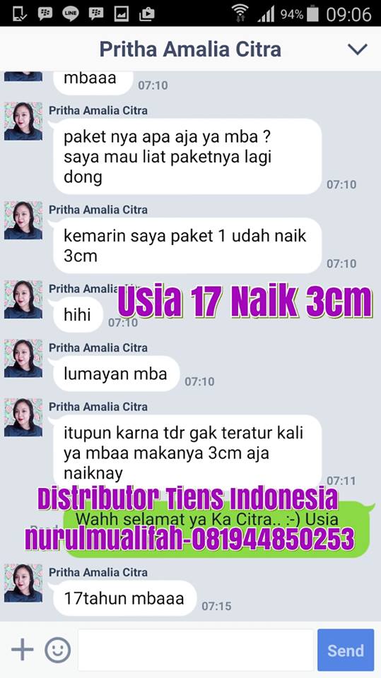 Toko Jual Obat Peninggi Badan Tiens di Palembang