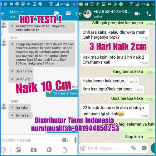 Testimoni Asli Peninggi Badan Tiens (susu kalsium nhcp dan zinc) 