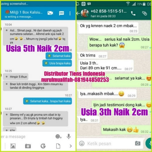 Testi Kesaksian Pengguna Paket Peninggi Badan Tiens 20 Hari