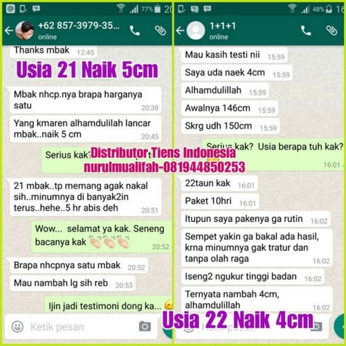 Testi Kesaksian Pengguna Paket Peninggi Badan Tiens 20 Hari