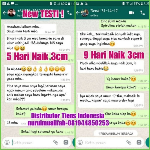 Testimoni Meninggikan Badan Menggunakan Produk Tiens