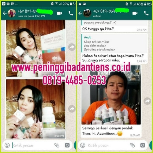 Paket Obat Peninggi Badan Nhcp Dan Zinc Tiens Paket 60 Hari