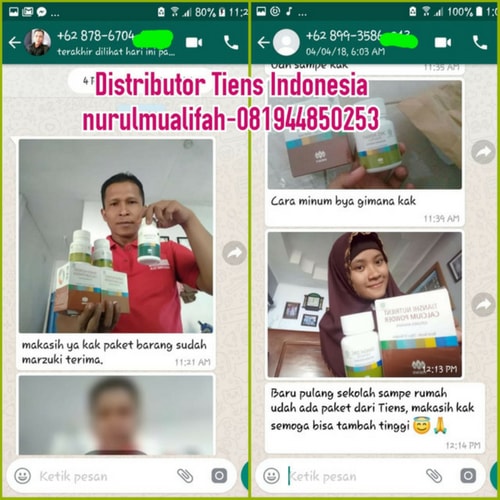 Produk Peninggi Badan Susu Nhcp Dan Zinc Tiens