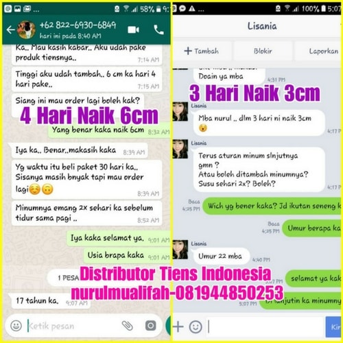 Testimoni Dari Produk Peninggi Badan Susu NHCP Zinc Tiens