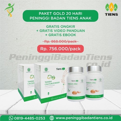 Paket Gold Obat Peninggi Badan Tiens Anak