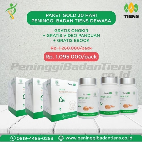 Paket Gold Obat Peninggi Badan Tiens Dewasa