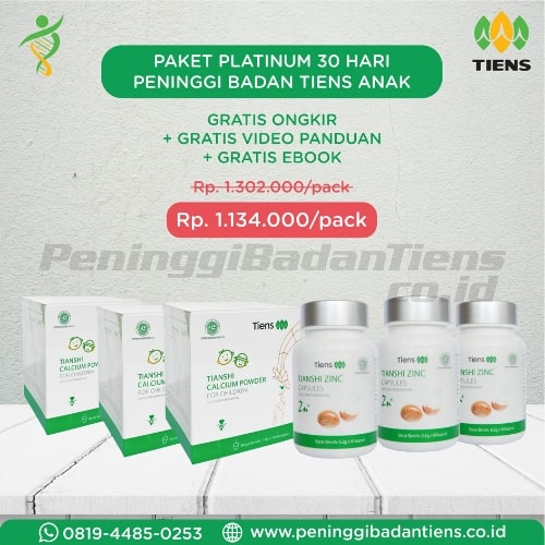 Paket Platinum Obat Peninggi Badan Tiens Anak