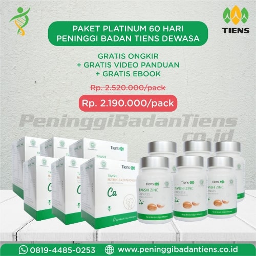 Paket Platinum Obat Peninggi Badan Tiens Dewasa