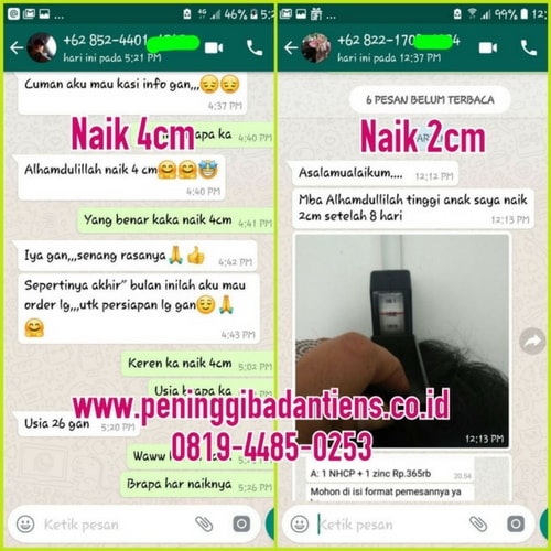 Testimoni Dari Konsumen Produk Obat Peninggi Badan Tiens