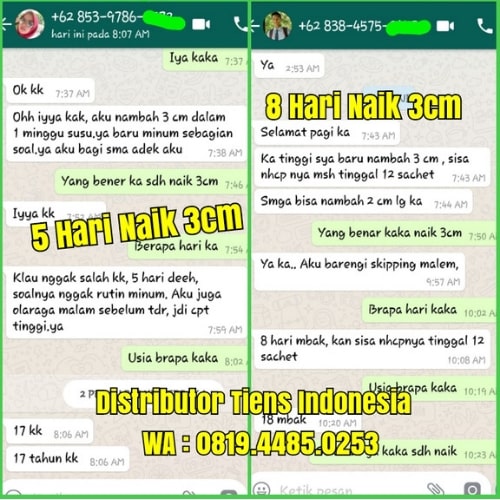 Testimoni Dari Pengguna Produk Peninggi Badan Tiens