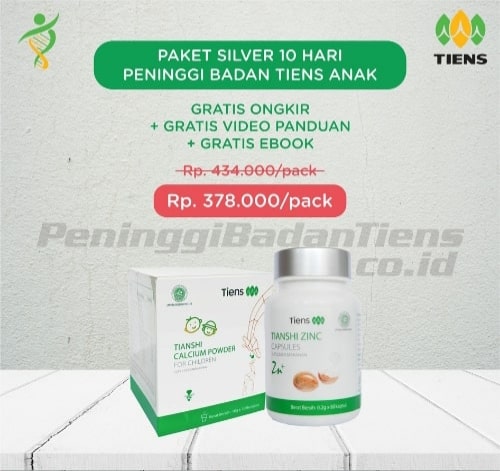 harga peninggi badan tiens anak paket bronse 10 hari