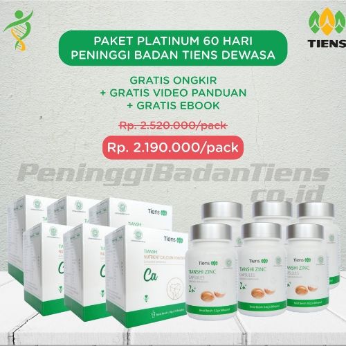  PAKET peninggi badan tiens 60 HARI dewasa