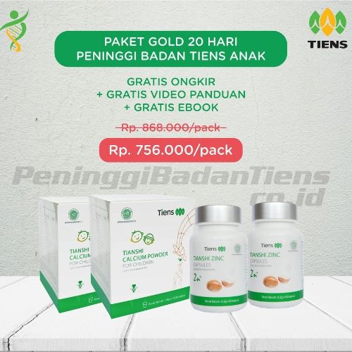 paket peninggi badan tiens anak 20 hari