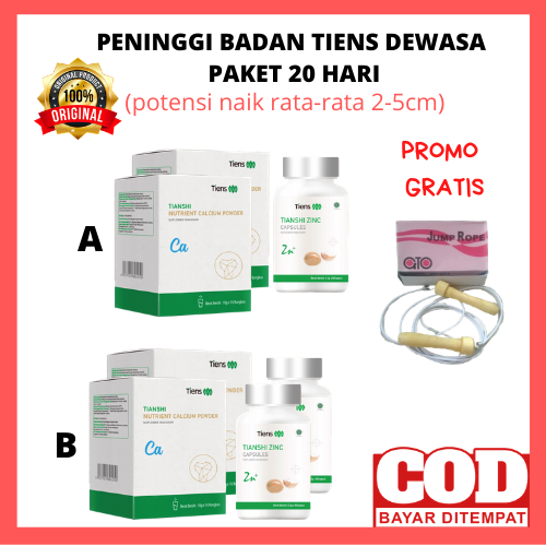 peninggi badan tiens paket 20 hari