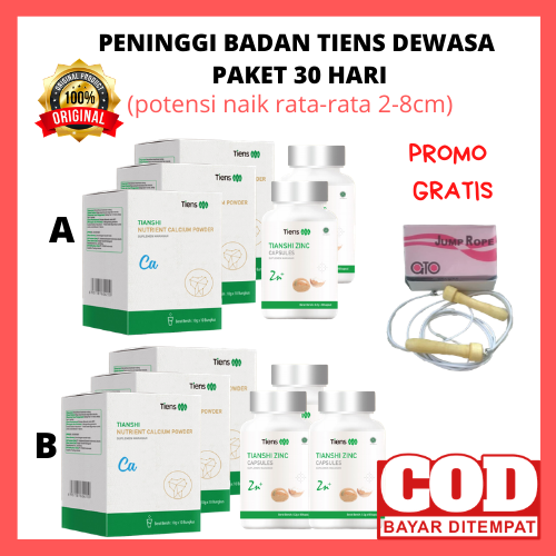 peninggi badan tiens paket 30 hari