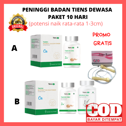 peninggi badan tiens paket 10 hari