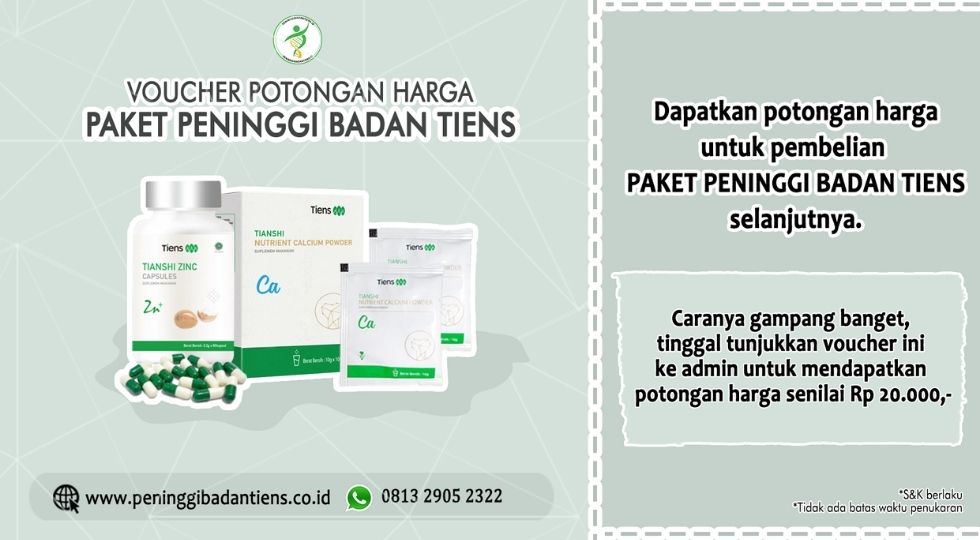 kupon peninggi badan tiens